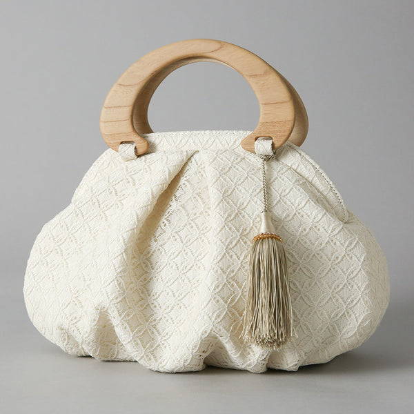 IWASA きものすなお×岩佐 タッセル ハンドバッグ 銀鈴 GINRIN IWASA