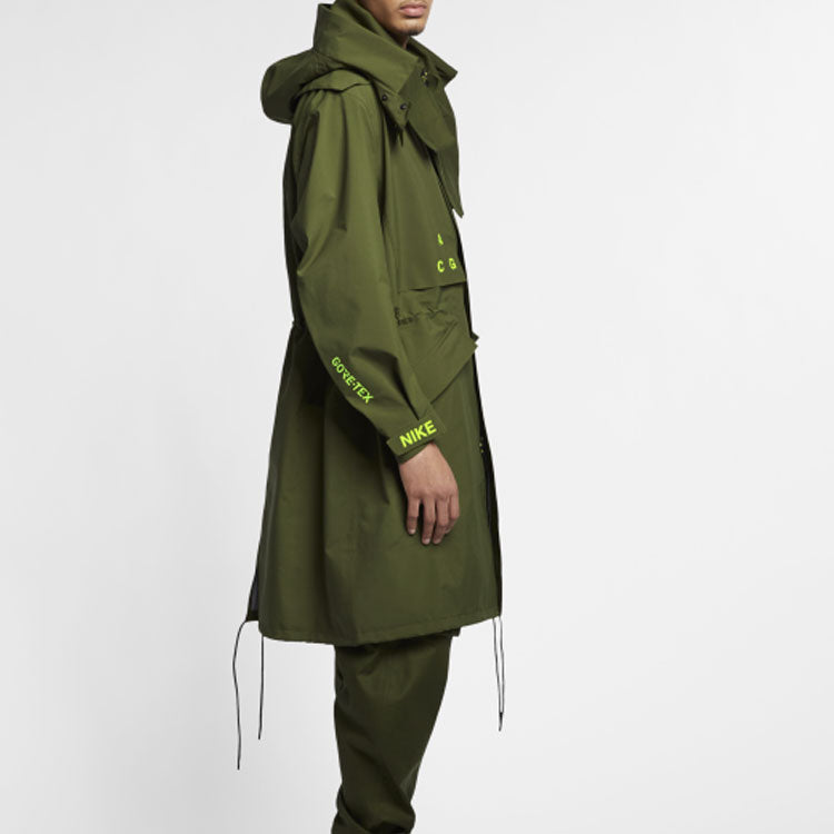 Nike LAB ACG GORE-TEX Hooded Coat 'Olive Canvas Volt Glow' AQ3516-395