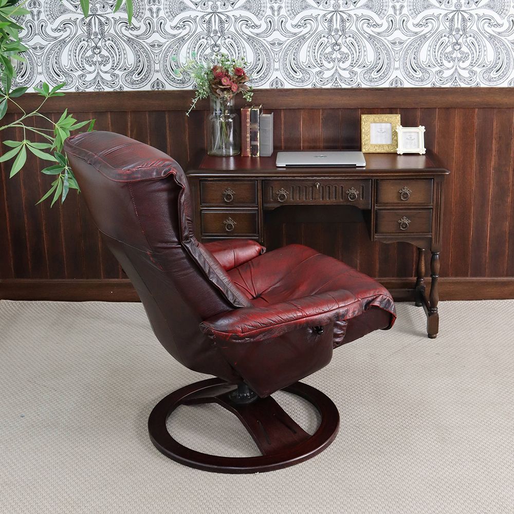 本革で重厚感も抜群♪ ソファーチェア VC106-263 – アンティーク家具と