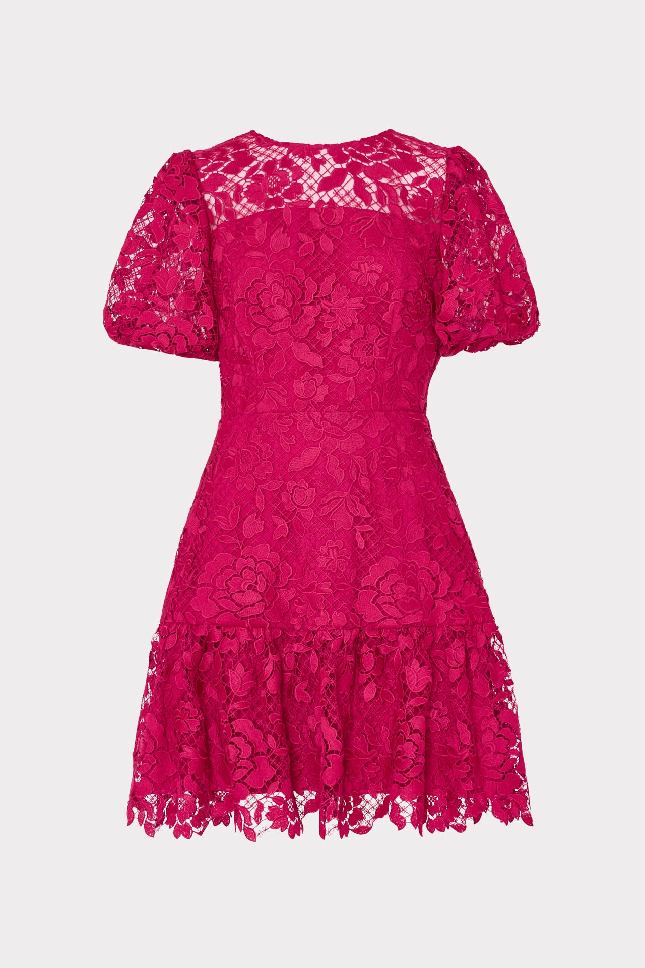 Yasmin Daisy Lace Mini Dress in Milly Pink | MILLY