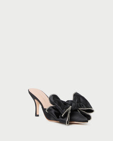 Margot Rose Moiré Bow Mule | Mules | Footwear