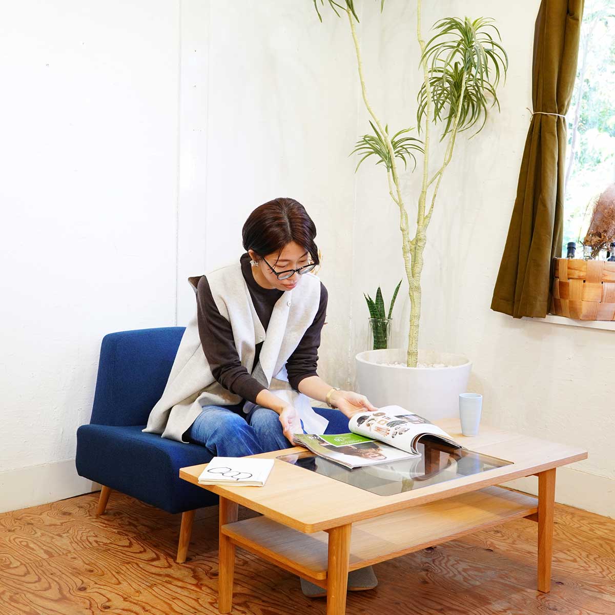 イデー / IDEE アーオソファ / AO SOFA 1人掛け ブルー 1P コンパクト