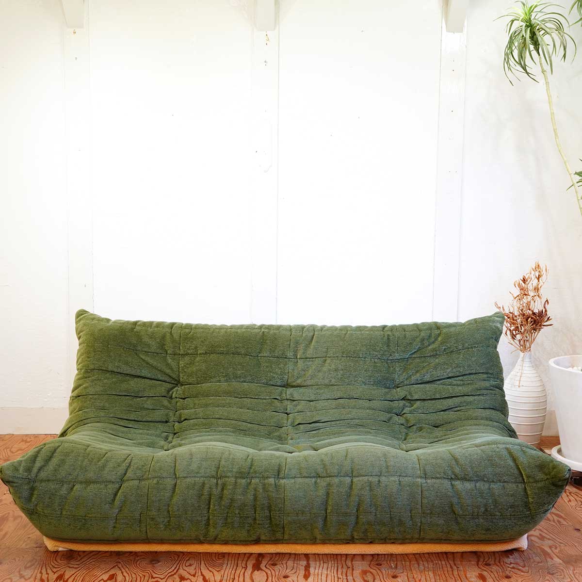 リーン・ロゼ ligne roset トーゴ トリプルソファ 3人掛け グリーン