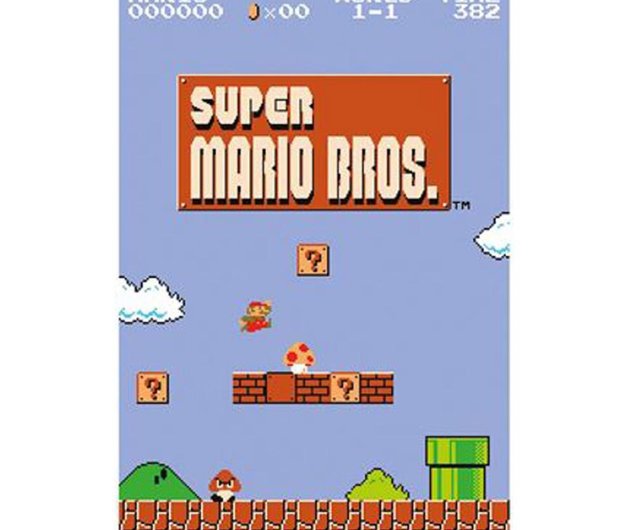 台湾 【任天堂】スーパーマリオ 1-1 ステージ ポスター Dope - Pinkoi