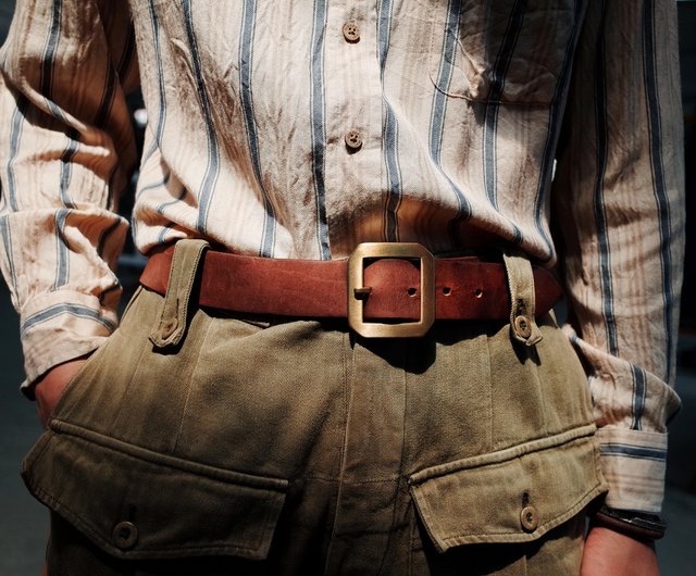 アメリカン ホルビン 茶芯 牛革 アメリカン ヴィンテージ ベルト