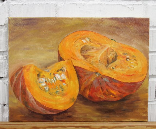 送料無料】ロシア かぼちゃの油絵原画 OksanaArt - Pinkoi