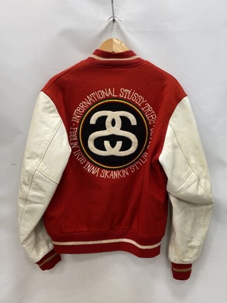STUSSY(ステューシー) / スタジャン/L/ウール/RED/無地/08/old stussy