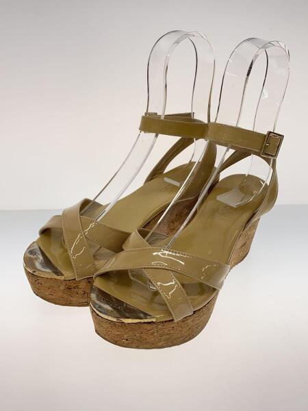 JIMMY CHOO(ジミーチュウ) ⁄ コルク⁄サンダル⁄36⁄ベージュ⁄エナメル