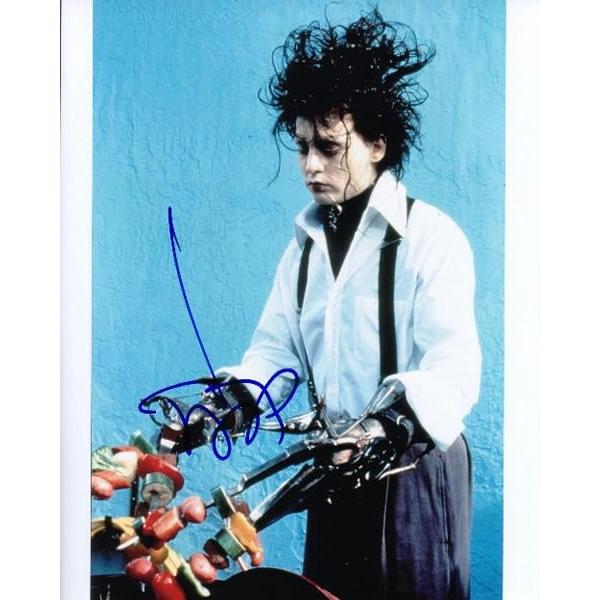 直筆サイン入り写真 ジョニーデップ (シザーハンズ 映画グッズ