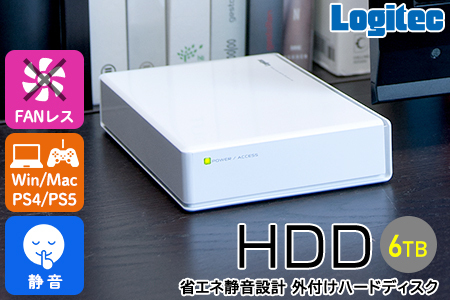 073-02】ロジテック HDD 6TB USB3.1(Gen1) / USB3.0 国産 TV録画