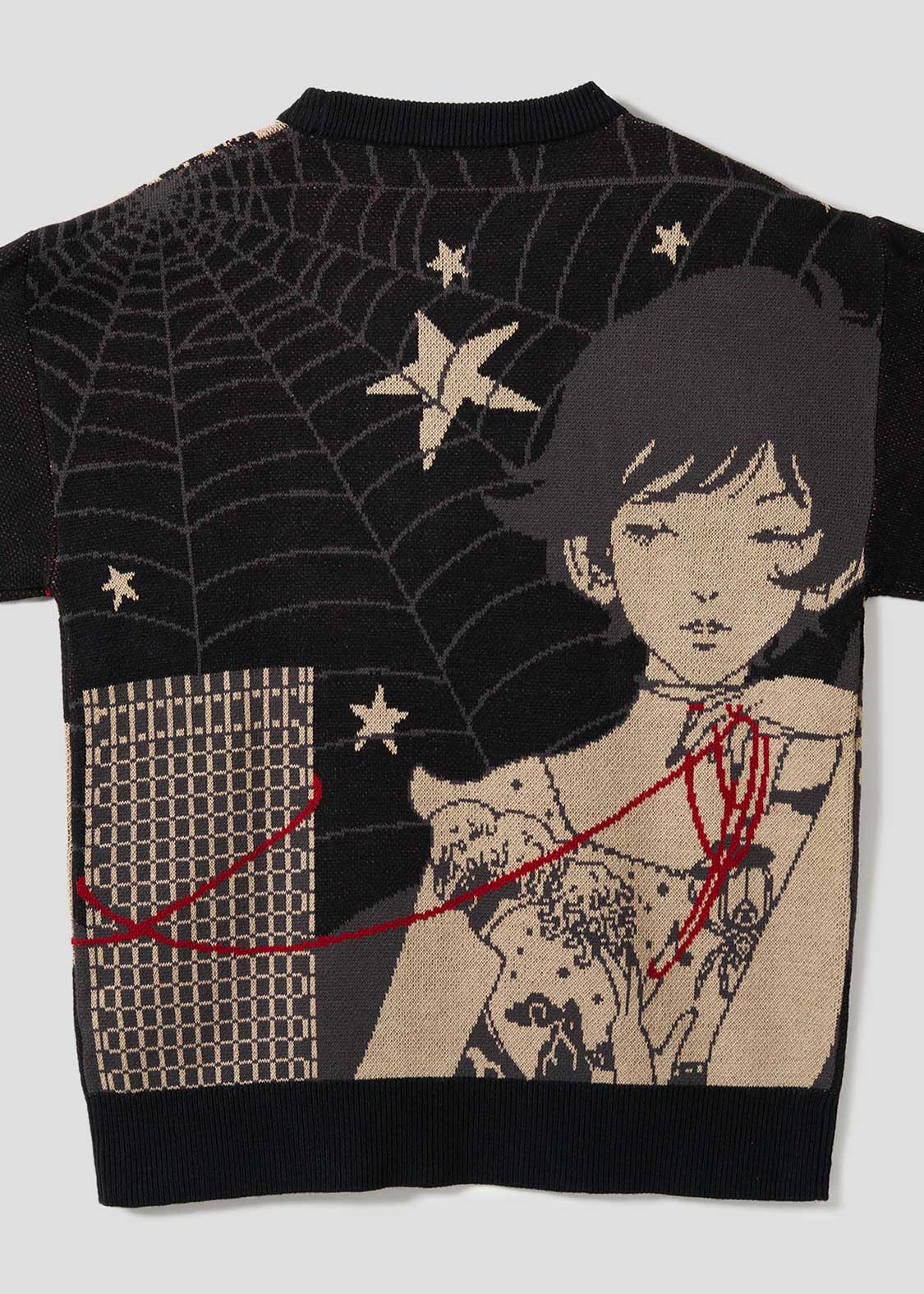 グラニフ Re:繋がる ウォッシャブルジャカードニット アジカン XL 中古