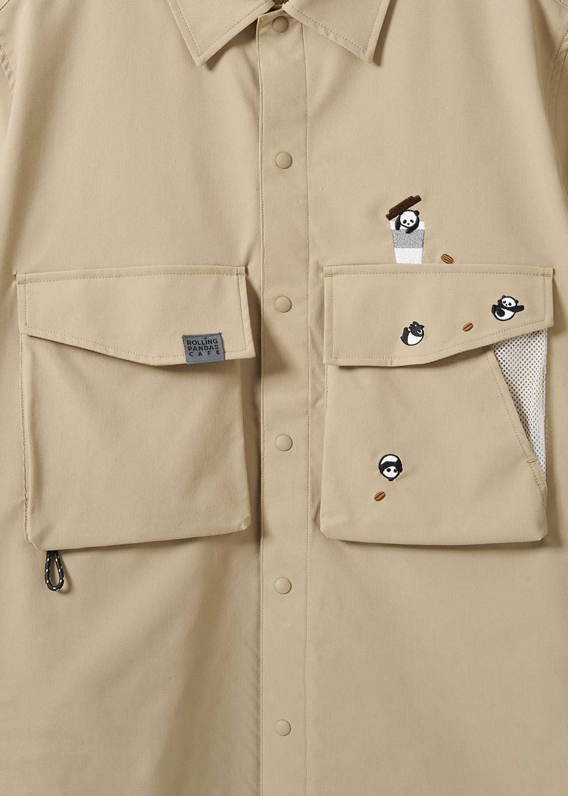 ローリングパンダズカフェ｜3ポケット半袖シャツ｜ユニセックス