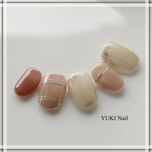チェックネイル ネイルチップ（つけ爪） yuki-nail 通販 16656969