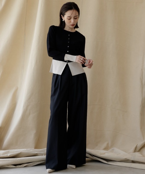 ペプラムニットカーディガン（カーディガン/ボレロ）｜anuans（ア