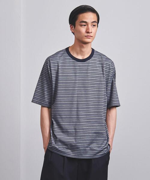 BATONER（バトナー）の「＜BATONER＞ マルチボーダー クルーネック（T