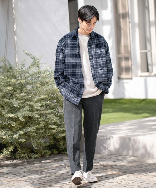 セール】モールツイードチェックシャツ（シャツ/ブラウス）｜niko and