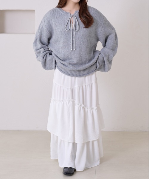 apres jour clair】オーバーサイズリボンニット（ニット/セーター