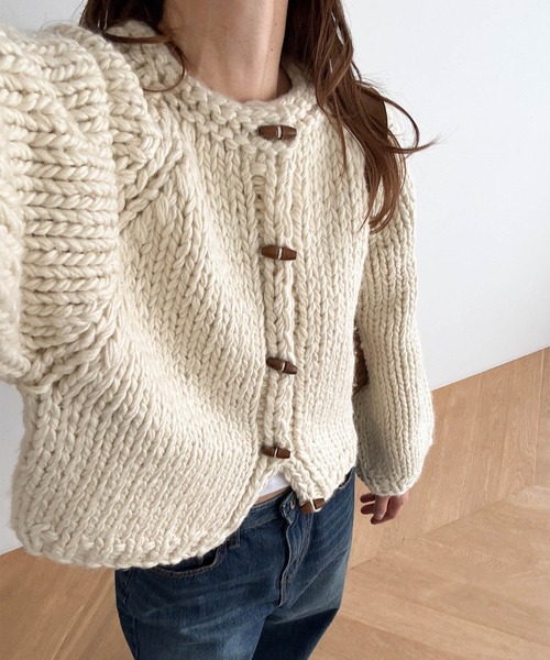 セール】El mar ウール混ローゲージカーディガン（カーディガン/ボレロ