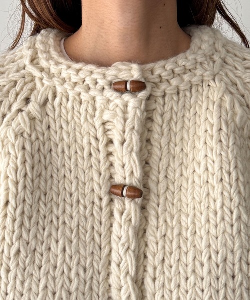 セール】El mar ウール混ローゲージカーディガン（カーディガン/ボレロ