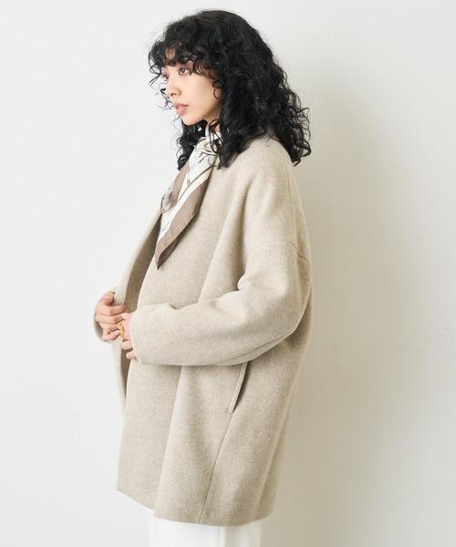 Whim Gazette（ウィムガゼット）の「メリンプミドルコート（ノーカラー