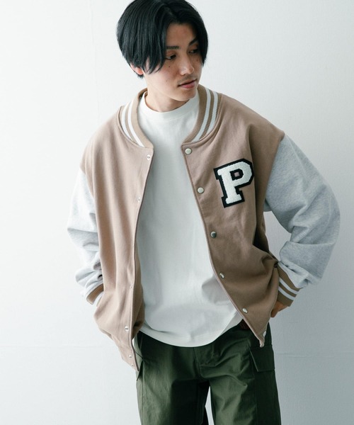 アーバンリサーチ スタジャン ベージュと黒のコンビネーション URBAN