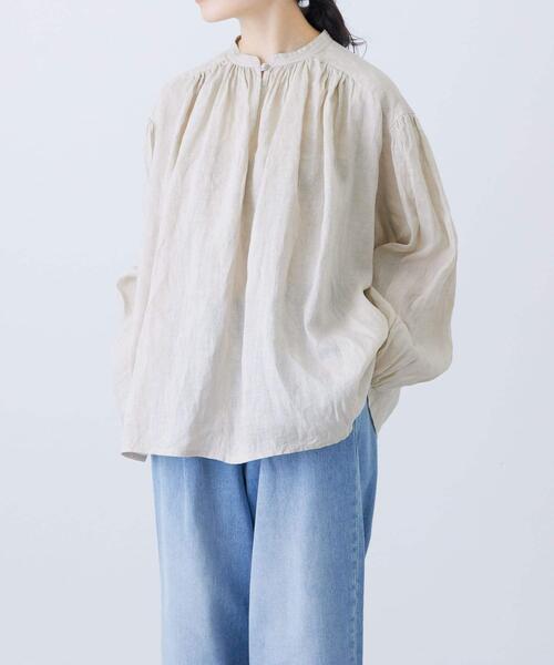 リネンスモックブラウス（シャツ/ブラウス）｜かぐれ（カグレ）の
