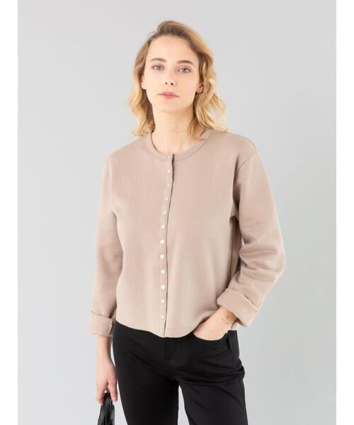 agnes b.」 カーディガン 3 ベージュ レディース 現行タグ