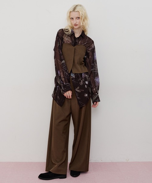 オリジナルvintageフラワープリントリラックスシャツ（シャツ/ブラウス