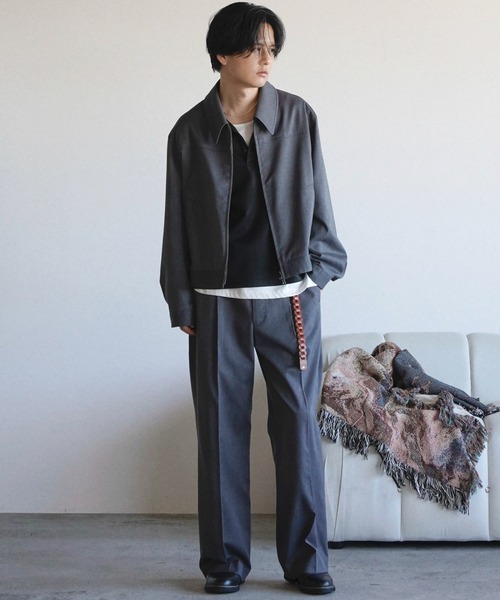 TECH WOOL GABARDINE ZIP BLOUSON【SET-UP】（ブルゾン）｜WYM LIDNM
