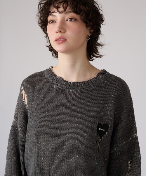 VINTAGE LIKE DAMAGE KNIT / ヴィンテージライクダメージニット