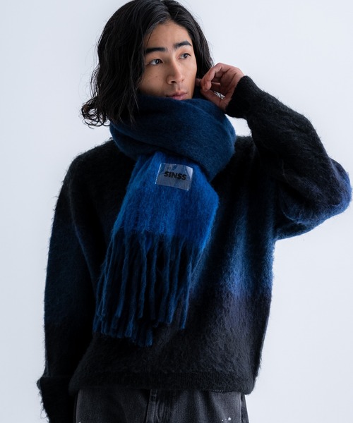 Cashmere Blend Gradation Muffler / カシミヤブレンドグラデーション