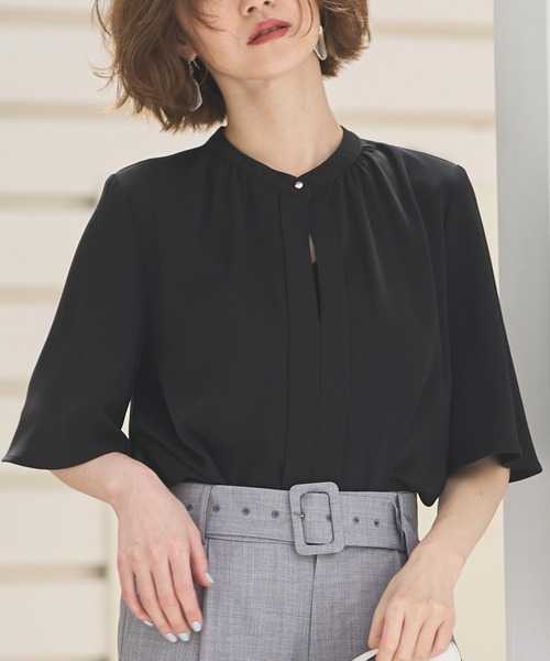セール】フロントタックフレアスリーブブラウス（シャツ/ブラウス
