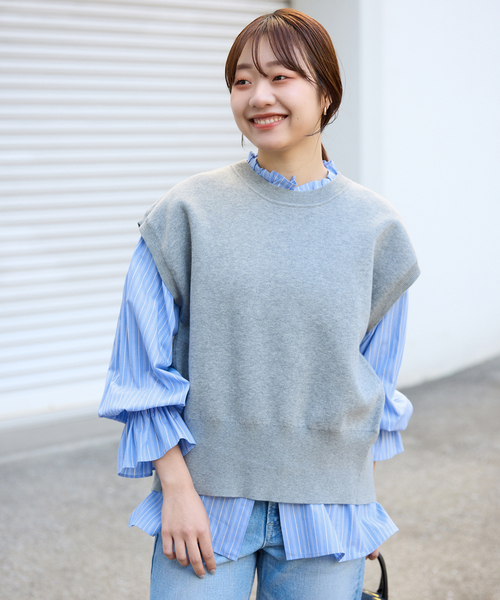 追加2》タイプライターフリルカラーブラウス（シャツ/ブラウス