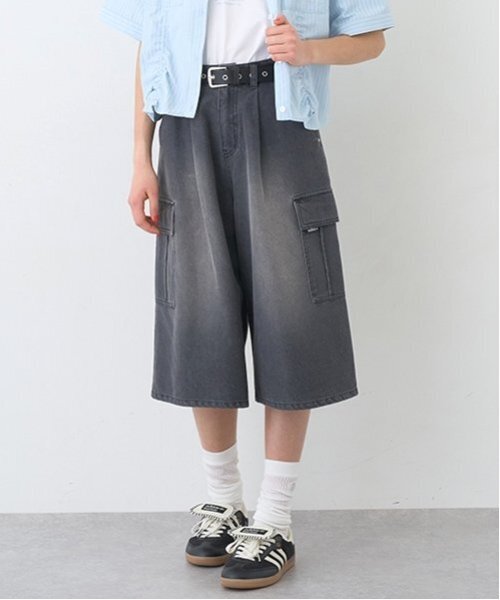 セール】【ニコ☆プチ掲載】デニムハーフパンツ（デニムパンツ）｜pom