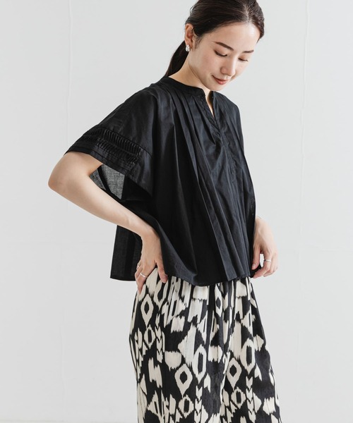 セール】ハーフスリーブタックショートシャツ（シャツ/ブラウス