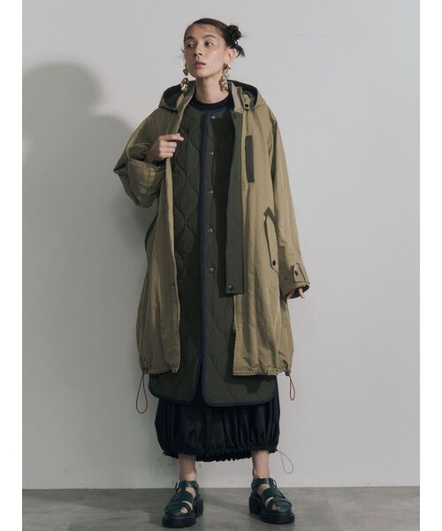 UN3D.（アンスリード）の「キルティングベストレイヤードコート