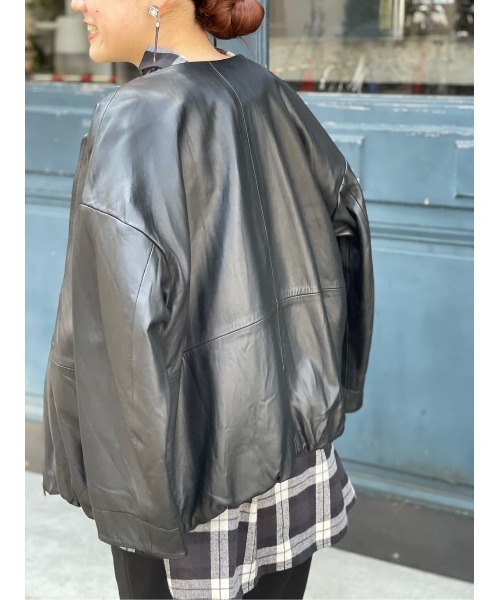 BEARDSLEY（ビアズリー）の「レザージャケット（ノーカラージャケット