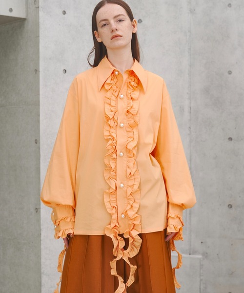 seyto（セイト）の「Long frill big collar shirt / ロングフリル