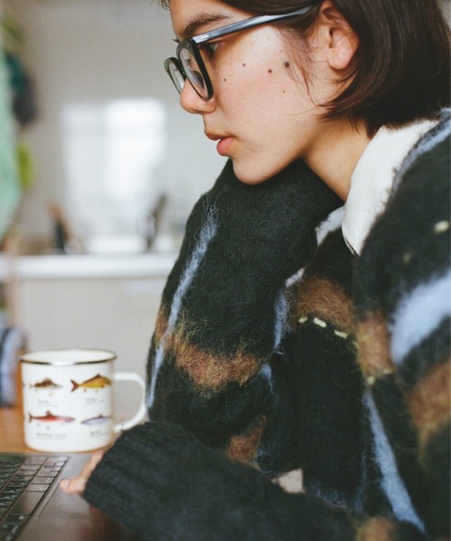 PAMM（パム）の「透明な空気のチェックニット（ニット/セーター）」 - WEAR