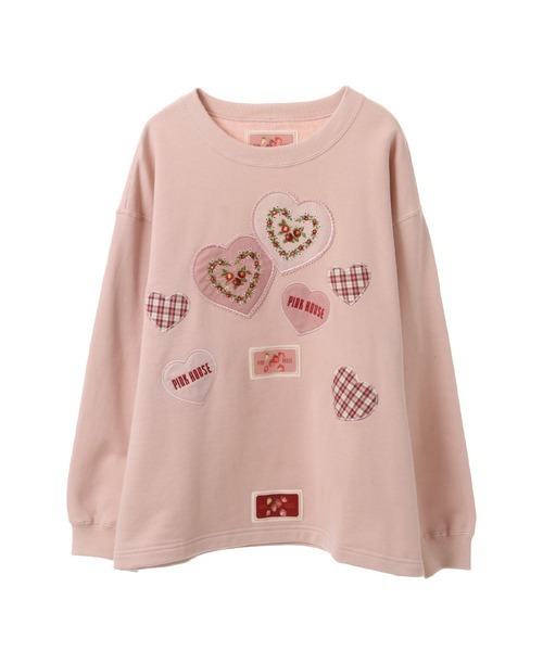 PINK HOUSE（ピンクハウス）の「Rambling Hearts刺繍ハートワッペン