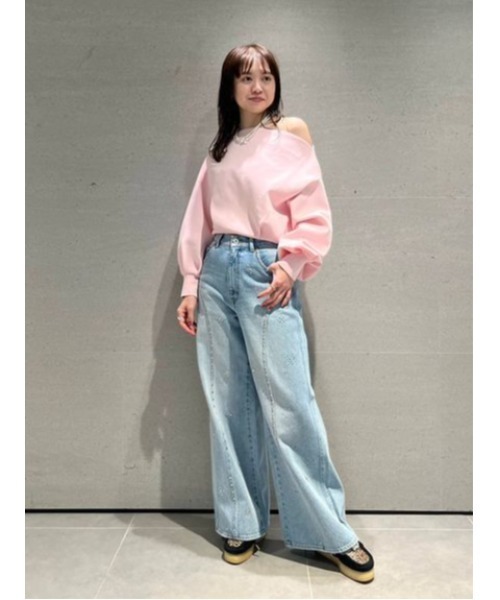 LILY BROWN（リリーブラウン）の「ボンディングオフショルスウェット