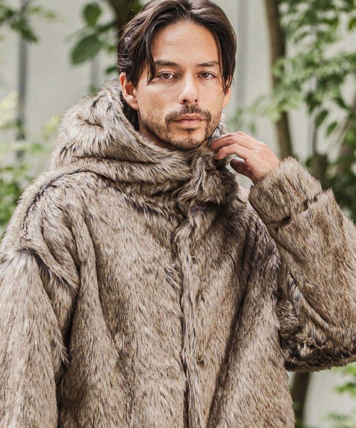mj10917-Oversized Fur Jacket ファージャケット（その他アウター