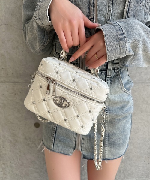 ZOZO限定！！】ラインストーンキルティングBAG（ショルダーバッグ