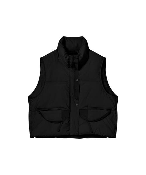 セール】オーバーサイズダウンベスト [ブラック]（ダウンベスト）｜THE