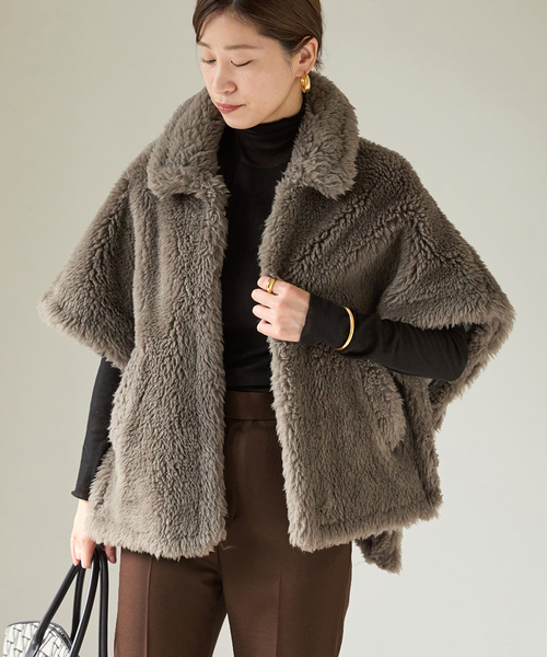 セール】TICCA（ティッカ） Woolファーポンチョ 0243410033（ポンチョ