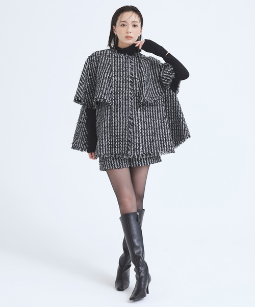 anuans（アニュアンス）の「ツイードケープジャケット（その他アウター