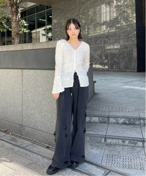 Ameri（アメリ）の「FURYL JACQUARD TOP（シャツ/ブラウス）」 - WEAR