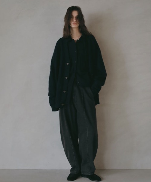 ミドルゲージVネックニットカーディガン（カーディガン/ボレロ