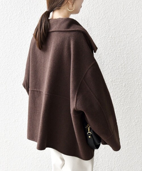 セール】【WEB限定】SHIPS any: リバー スタンドカラー ポンチョ