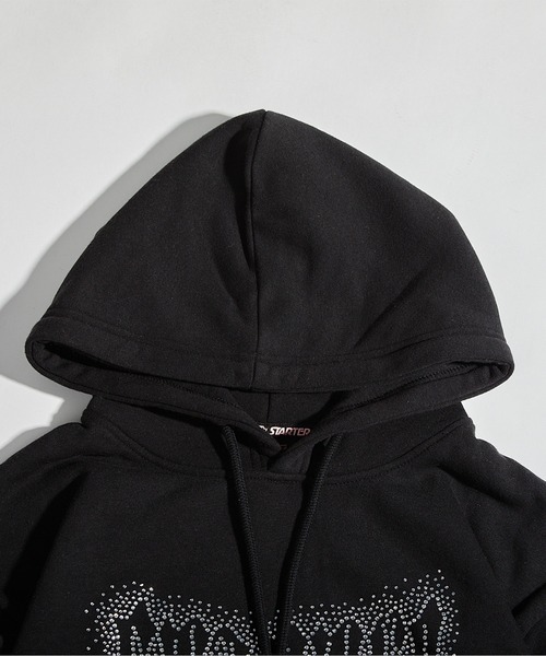 STARTER ラインストーン ショート丈 プルパーカー / Rhinestone Short